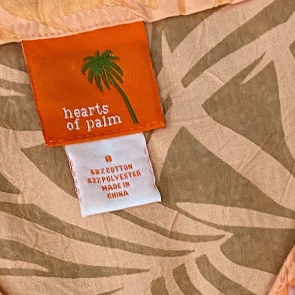 HEART OF PALMS - SUMMERTIME TUNIC - COLOR IS ORANGE / CORAL - SIZE 8 - B8 - Picture 7 of 8